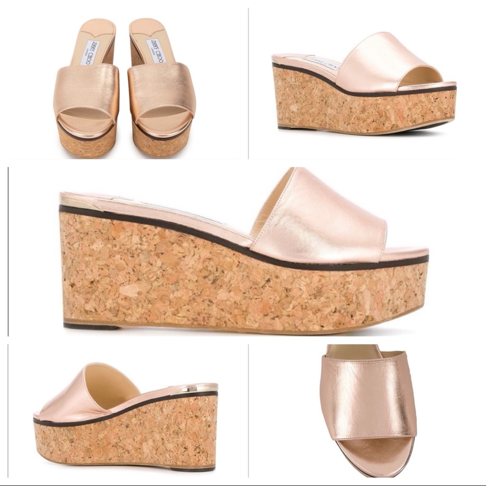 LIKE NEW Jimmy Choo DeeDee 80 Mule Wedge